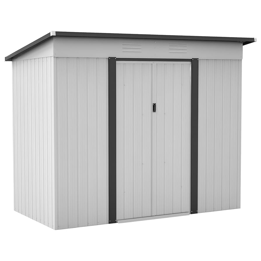 Patio34 Amazon.com : Outsunny 6' x 4' Metal Lean to Garden Shed